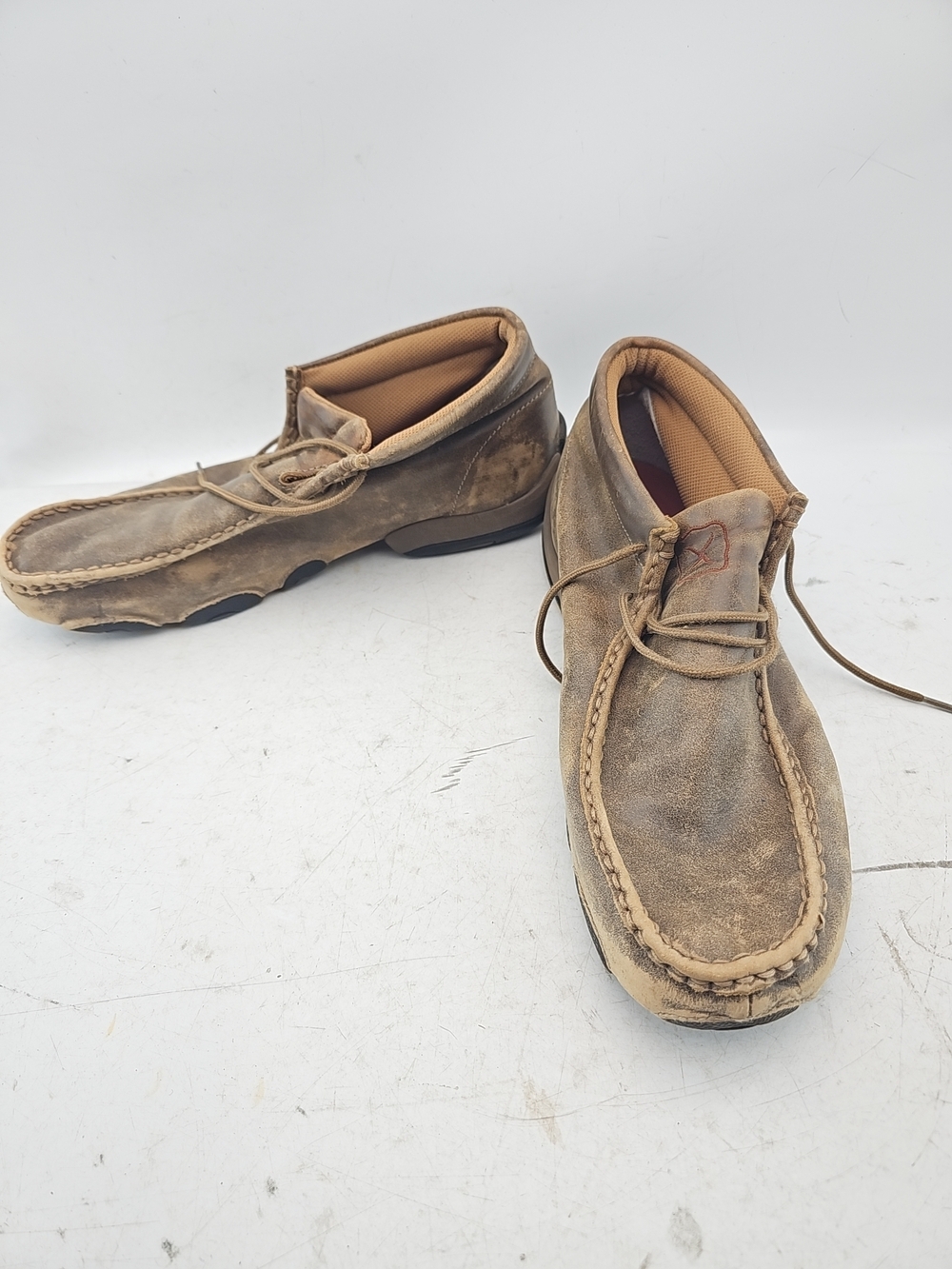 Twisted X Men's Brown Distressed Leather Driving Mocs